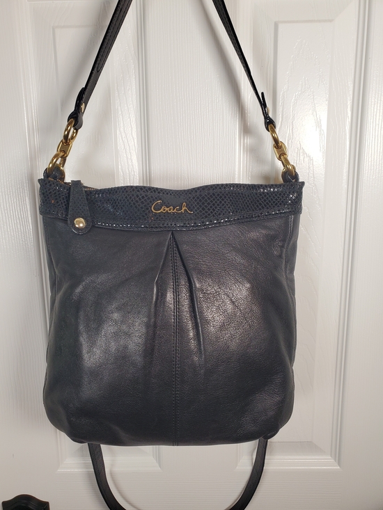 Coach Handbags - Coach - Ashley - Leather - Hippie Crossbody / Shoulder Bag - Black - F20114